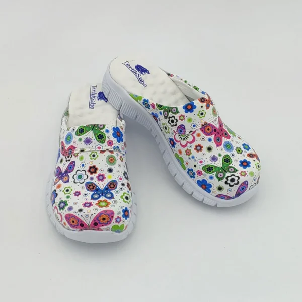 Terlik barevná a zdravotni obuv – pantofle COMFORTFLEX motýly Příjemná Comfortflex obuv comfortflex obuv