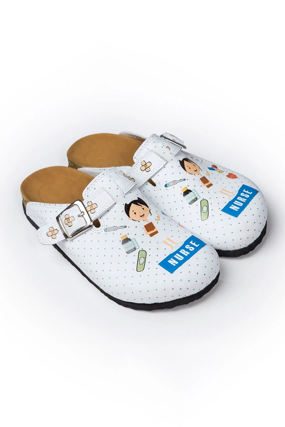 Terlik barevné a zdravotni korková/EVA obuv - pantofle sestřička nurse