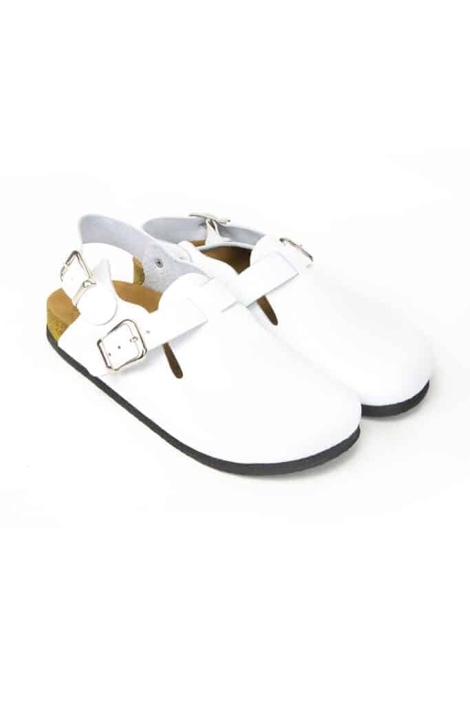Terlik barevní a zdravotni korková/EVA obuv – pantofle bílá Milé Korkové pantofle bile damske pantofle