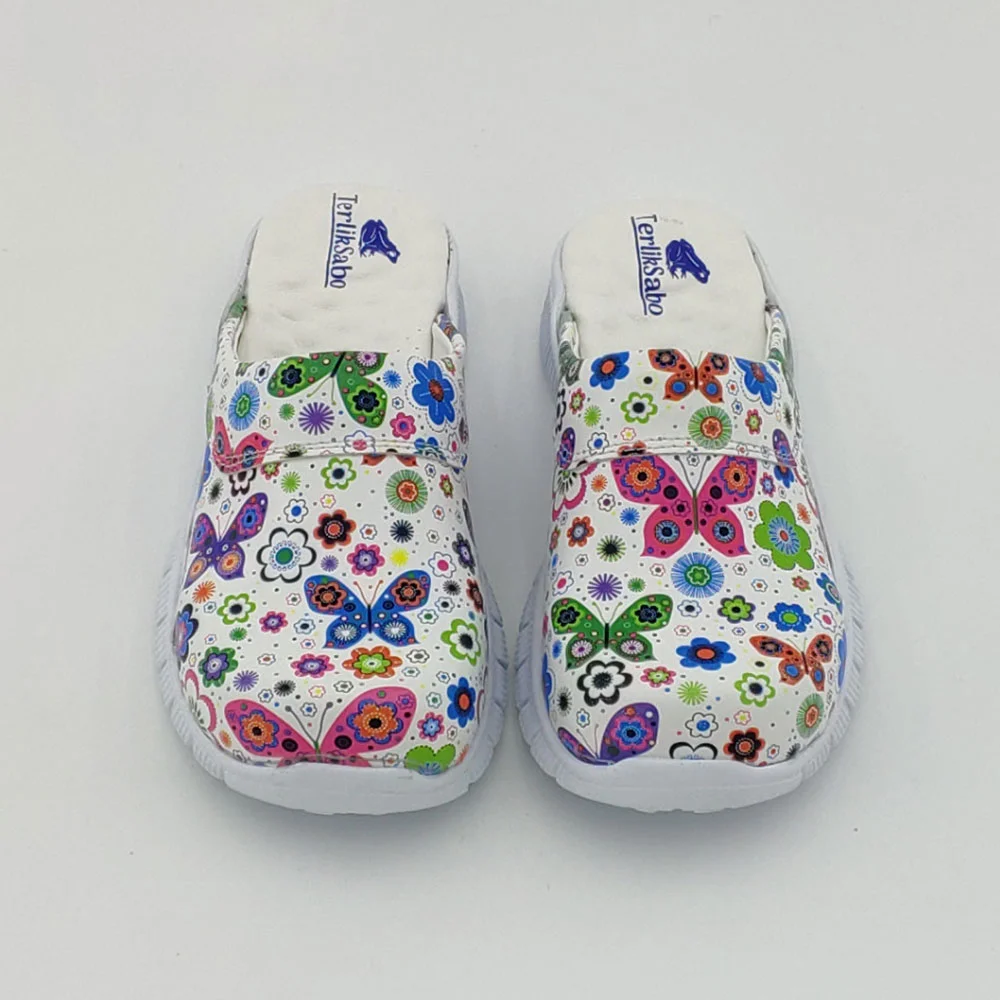 Terlik barevná a zdravotni obuv - pantofle COMFORTFLEX motýly 2