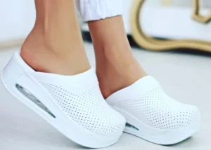 Terlik barevné a zdravotni AIR obuv - pantofle bílá 2