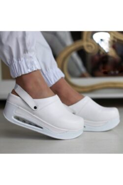 Terlik barevní a zdravotni AIR obuv - pantofle hladke bílé a uchycení nohy
