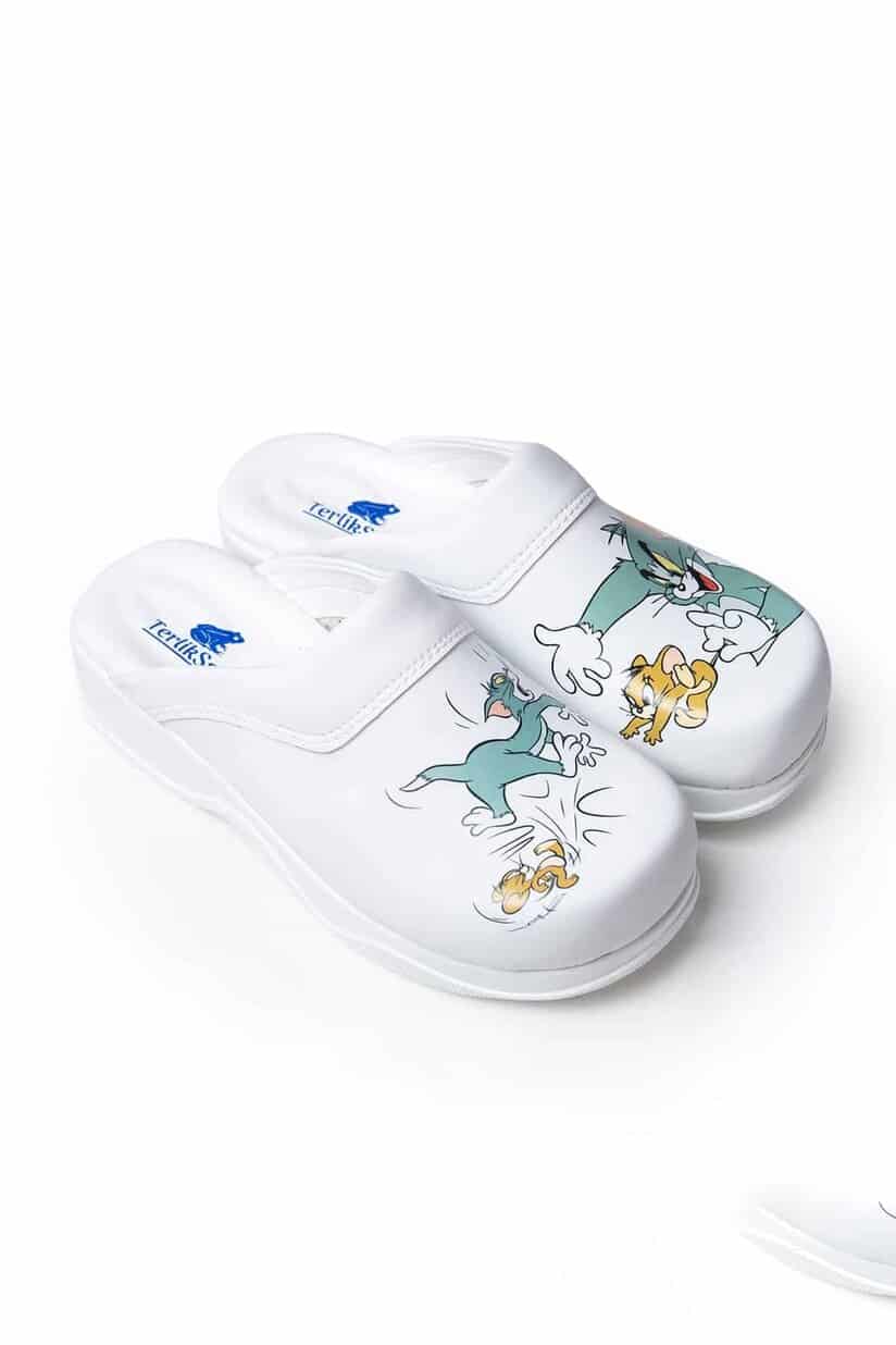 Terlik farbenfrohe und gesunde Hausschuhe COMFY X – Schuhe von Tom und Jerry Hausschuhe für Friseure, Kosmetiker, Schönheitsstudios Arbeitsschuhe 5