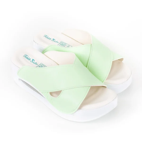 Terlik otevřená barevná AIR obuv – Mint zelená Moderní pantofle air nazouvaky