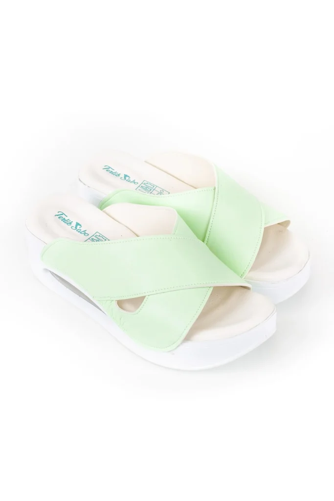 Terlik otevřená barevná AIR obuv – Mint zelená Moderní pantofle air nazouvaky