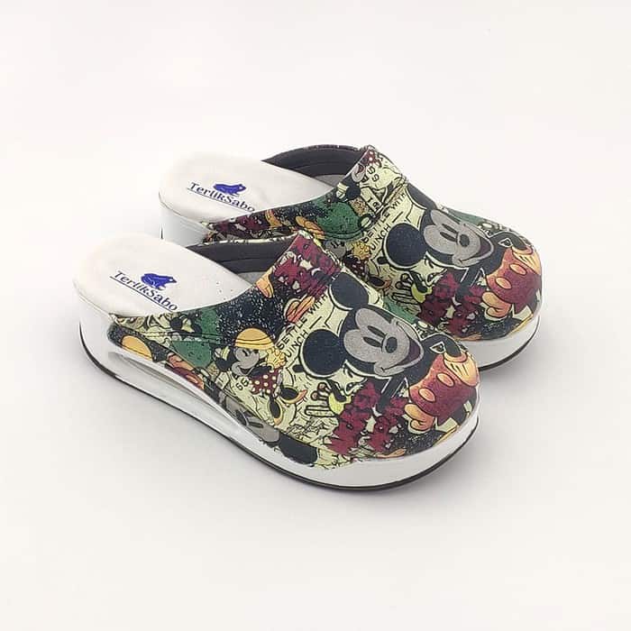 Terlik barevní a zdravotni AIR obuv – pantofle mickey mouse bíle Moderní pantofle air obuv