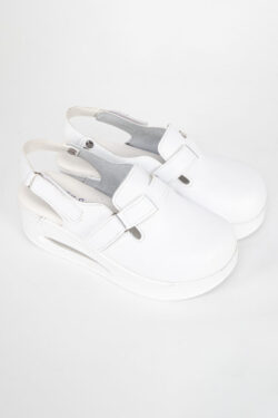 Terlik orto bílá AIR obuv - šlapky hladké bílé a přední a zadní úchyt 2
